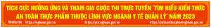 Quy chế, thể lệ cuộc thi trực tuyến "Tìm hiểu kiến thức an toàn thực phẩm thuộc lĩnh vực ngành Y tế quản lý" năm 2023